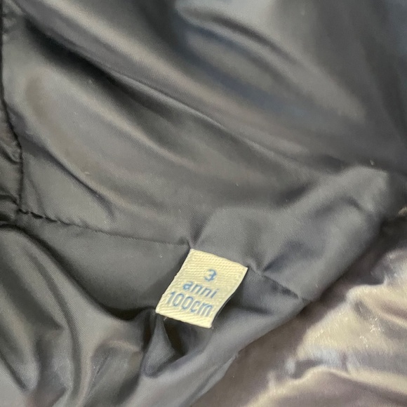 MONCLER {3} Coat Navy Blue Girls' Puffer Zip-Up Detachable Hood - Picture 8 of 12